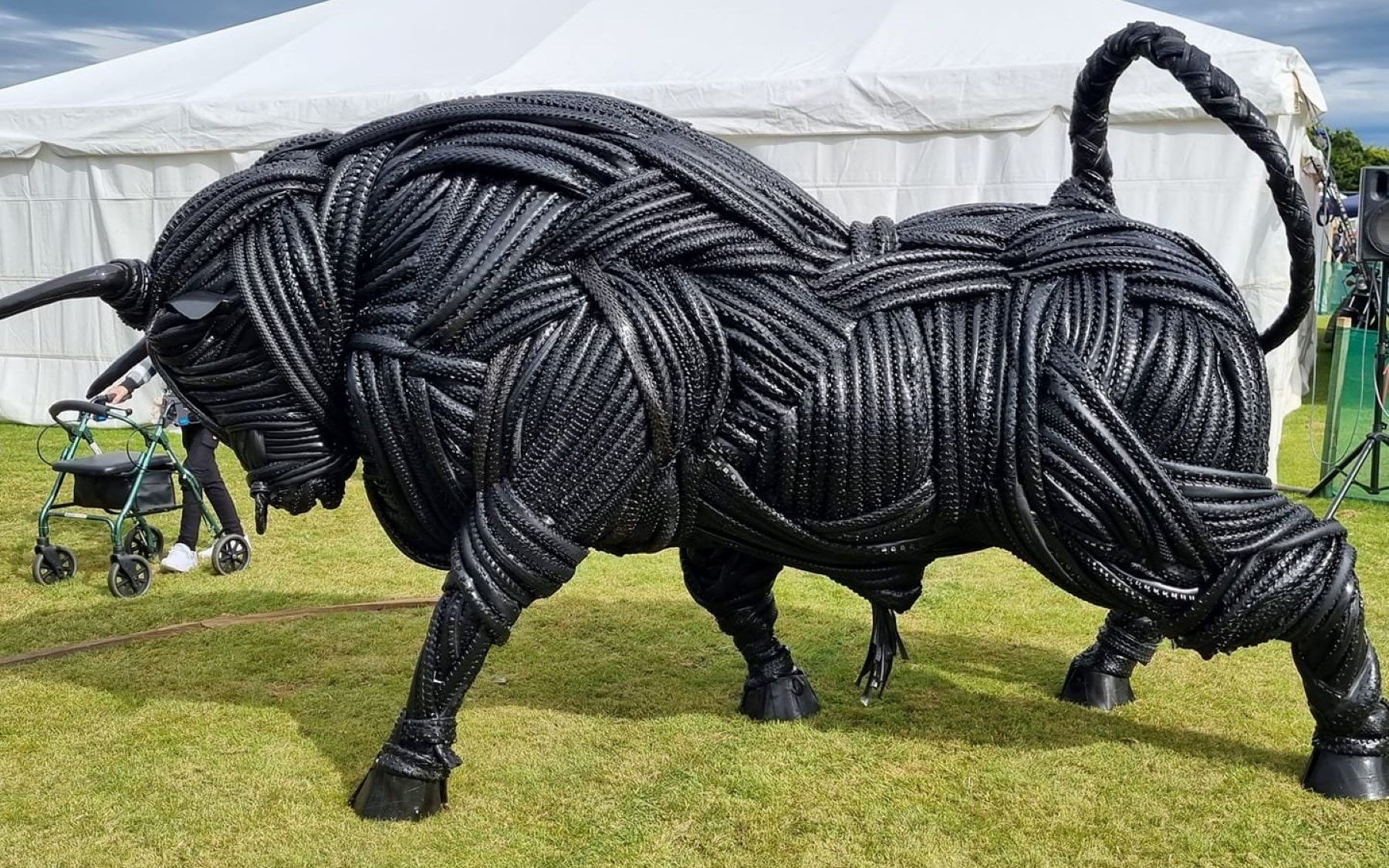Terrabull.  Created by Regan Cooper from recycled bicycle tires.jpg